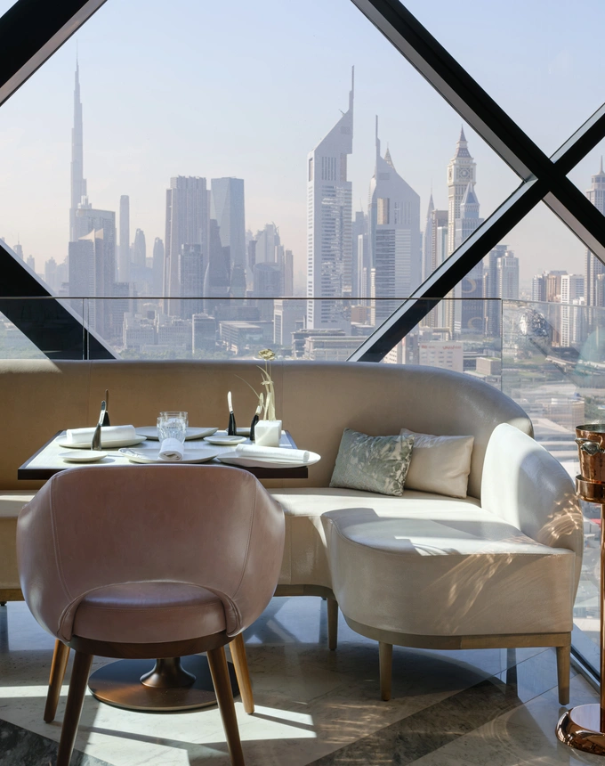 The dining room at Anne-Sophie Pic Paris
