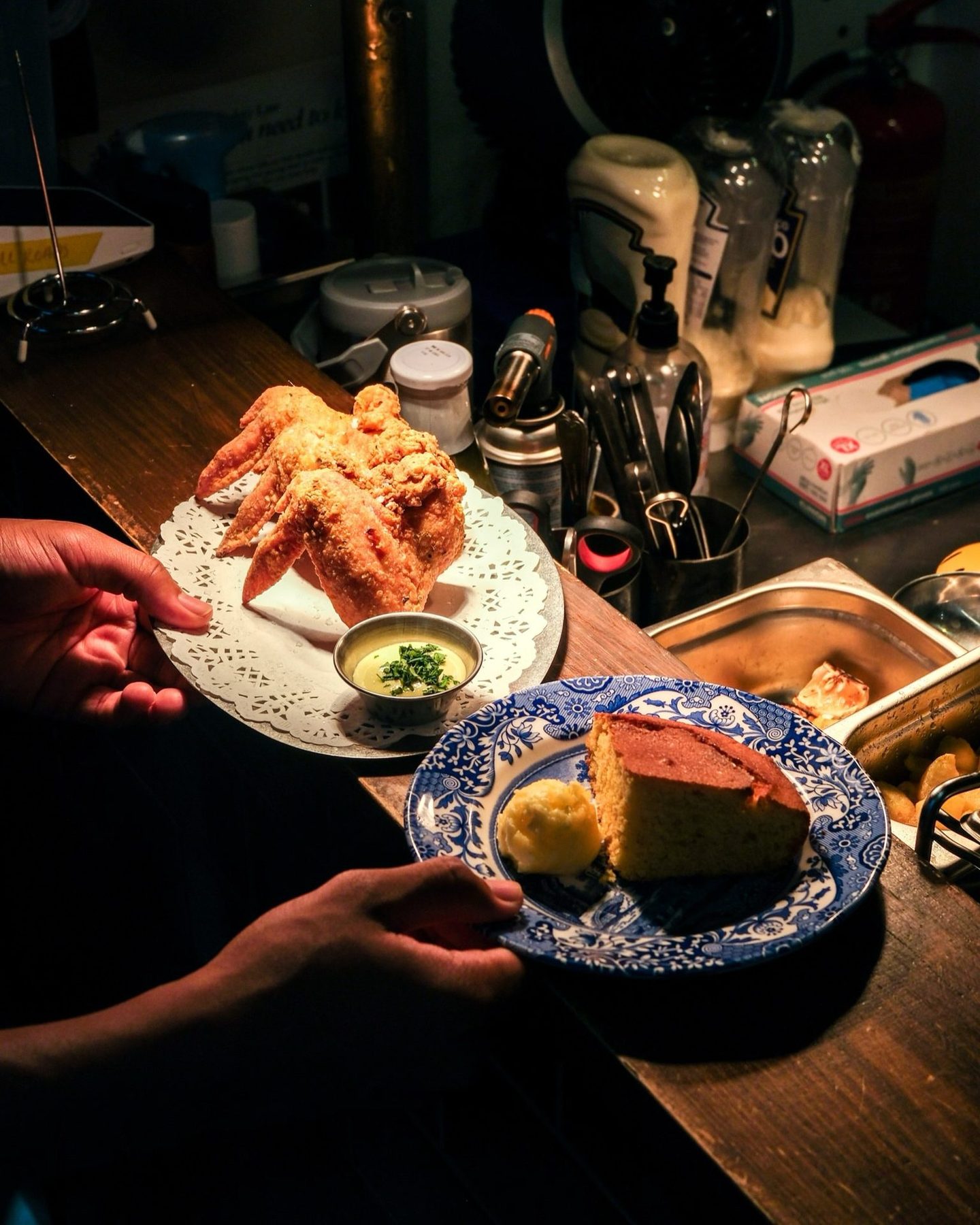 A plate at All Roads