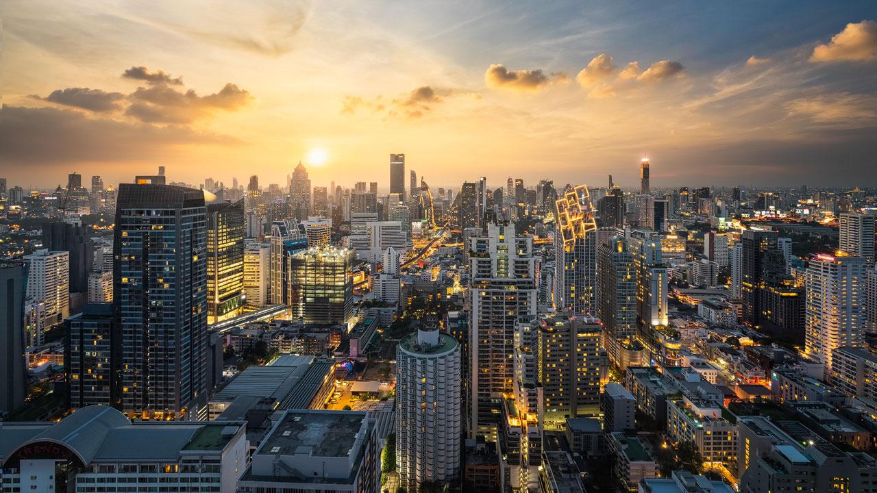 Bangkok at sunset