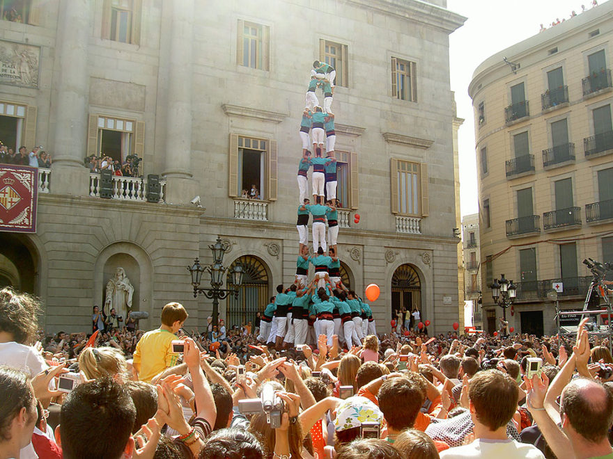Barcelona castellers human towers