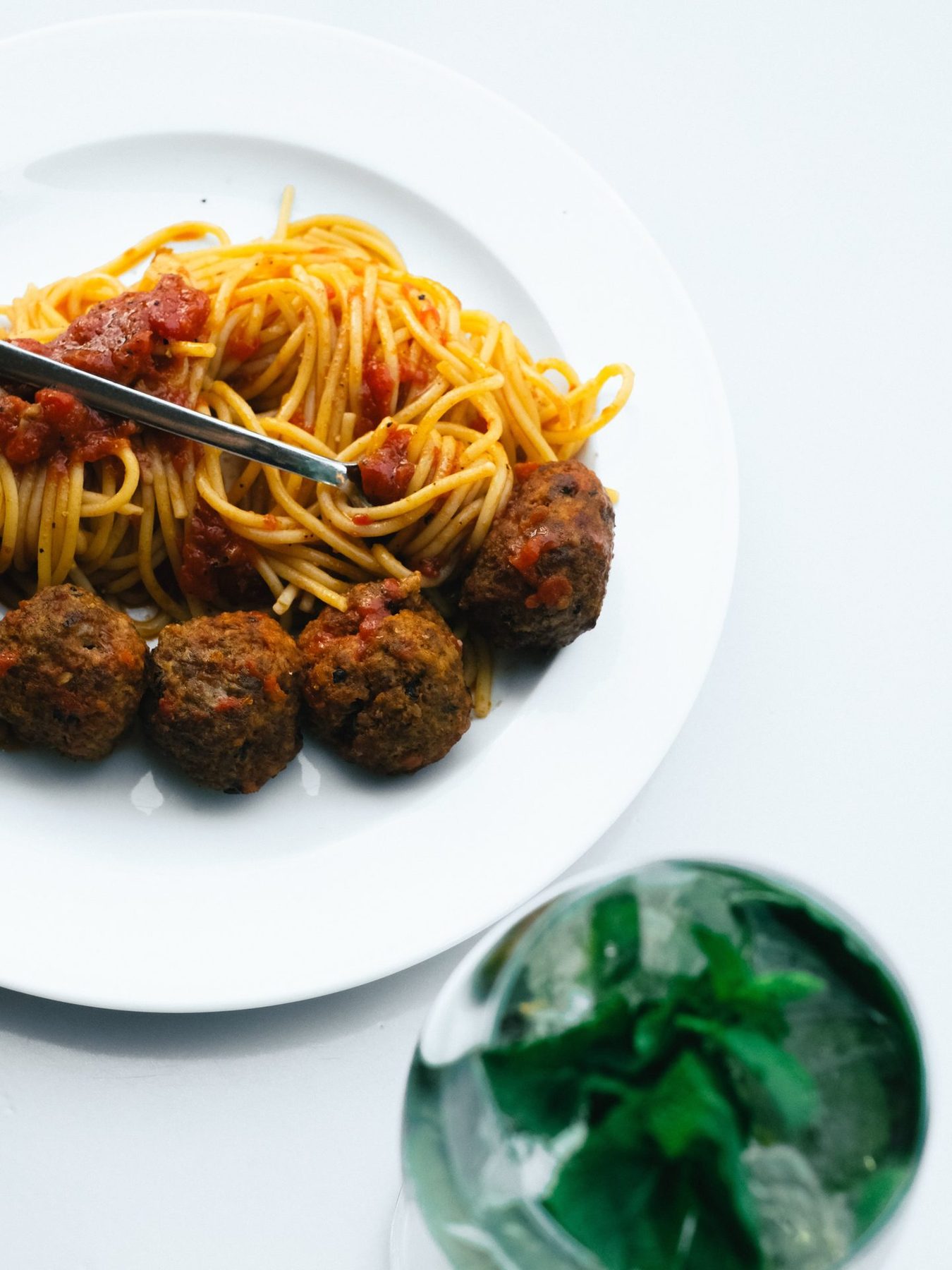 Spaghetti and meatballs at Exotica