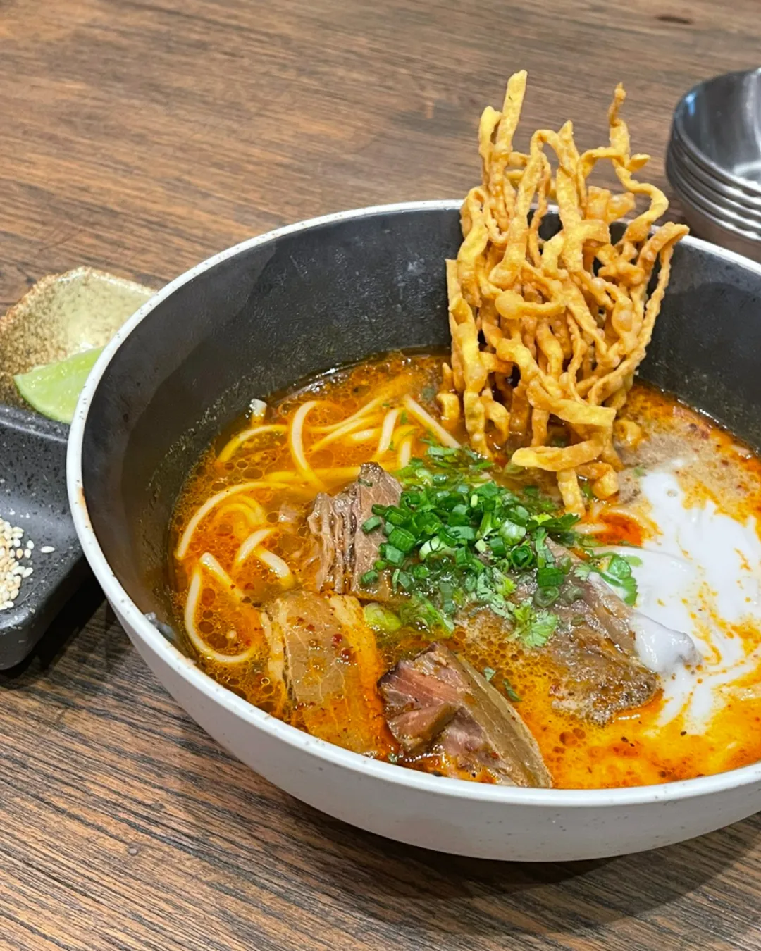 A bowl of khao soi at KAO SOY PRIN