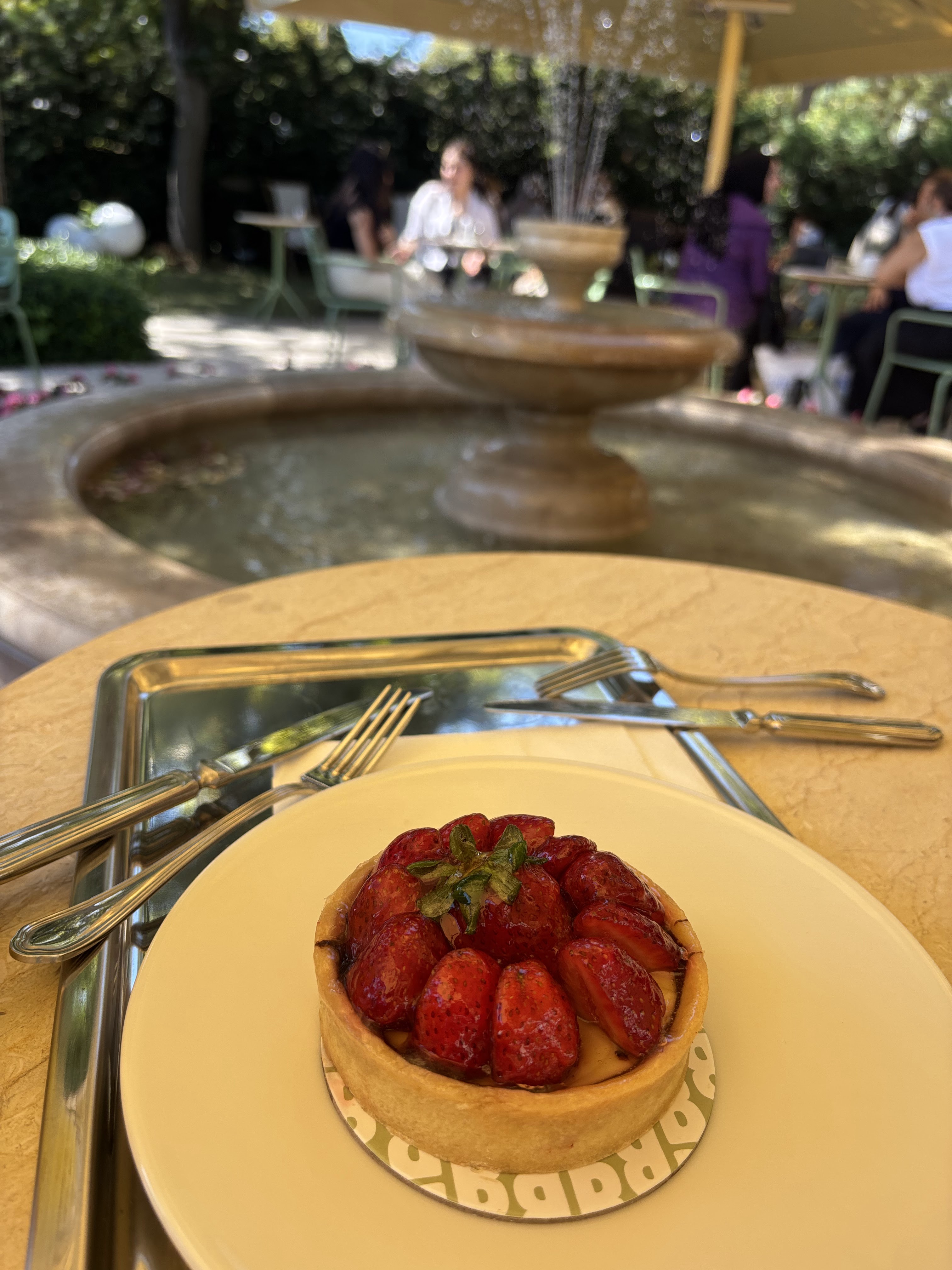The garden café at Letafet, Tophane