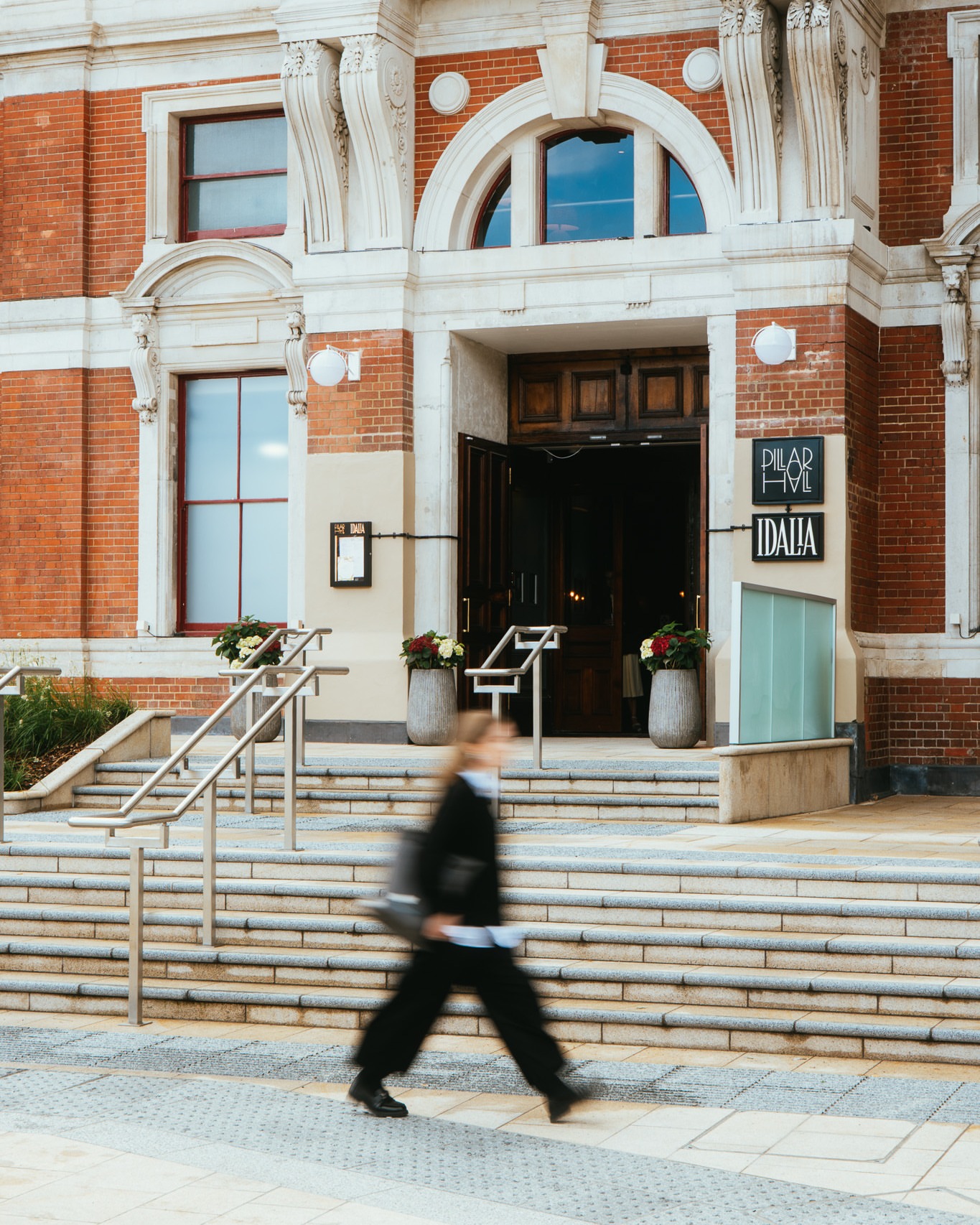 The front of Olympia (Pillar Hall)