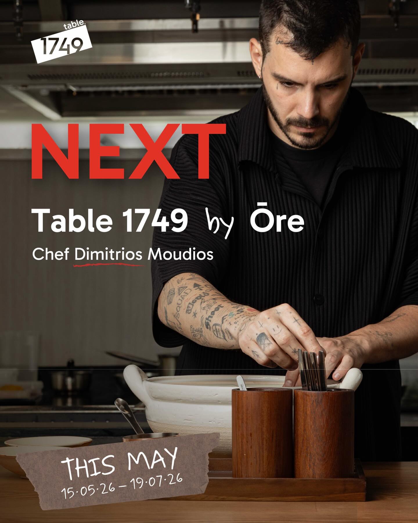 A plated course at Table 1749