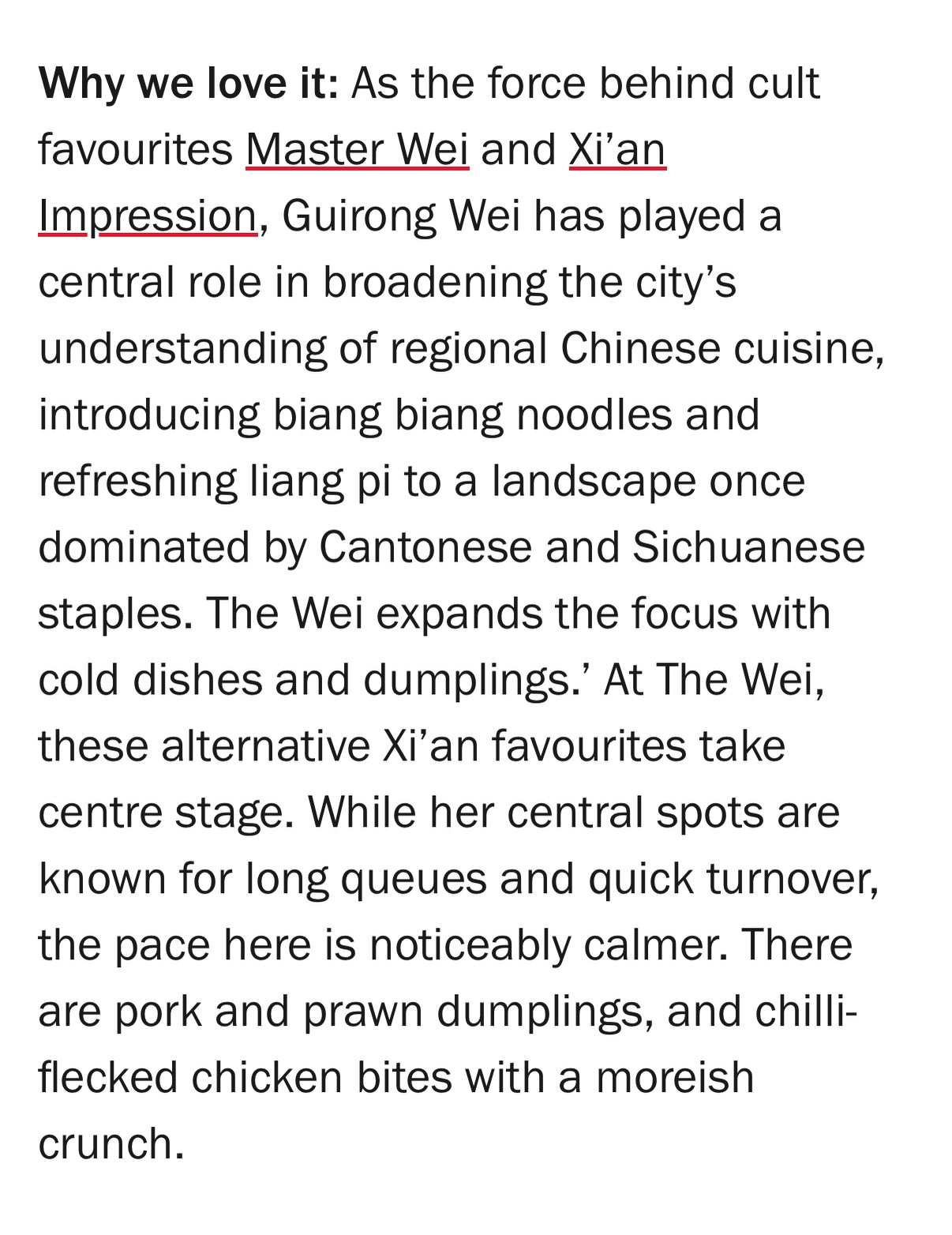 The Wei — theweifulham